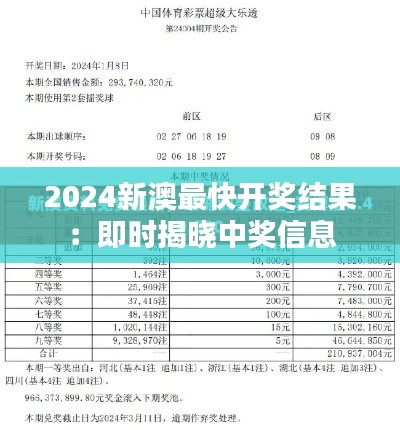 2024新澳最快开奖结果:即时揭晓中奖信息