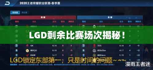 LGD剩余比赛场次揭秘!