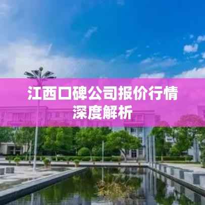 江西口碑公司报价行情深度解析